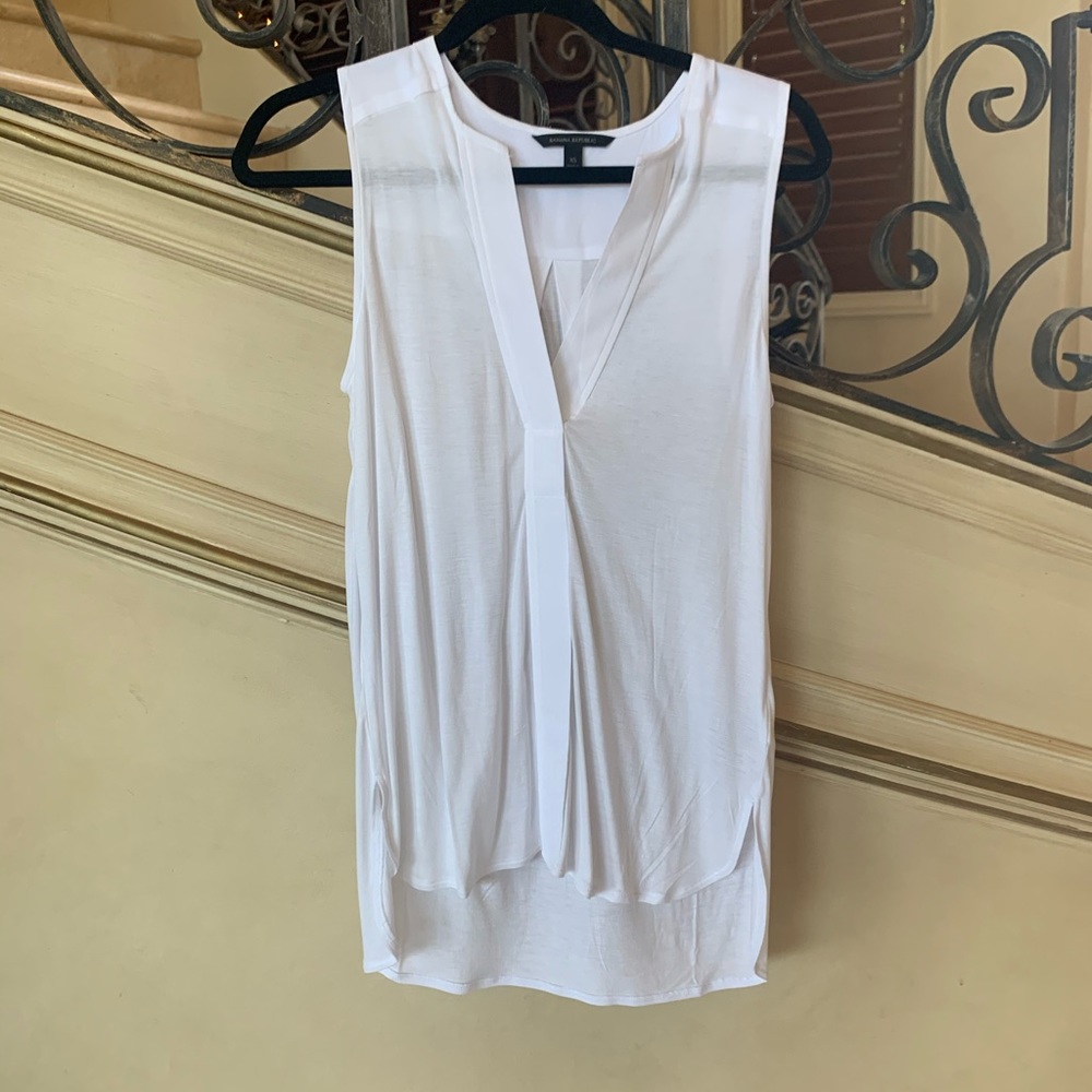 white tank with just the right cut v neck